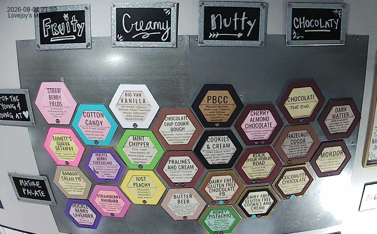 Meridian Flavor Board Live Feed