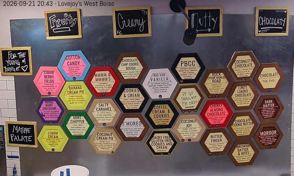 West Boise Flavor Board Live Feed